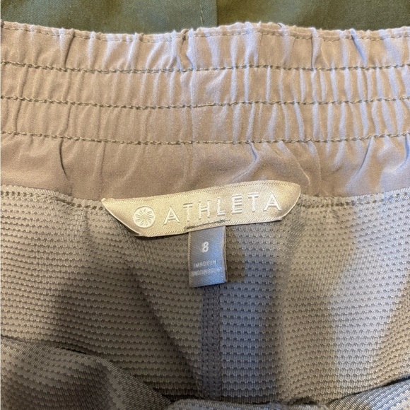 Athleta Skort Womens 8 Athleisure Casual Stretch Zip Pockets Tan Golf Tennis - Picture 4 of 4